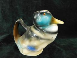 Royal Bayreuth Porcelain - Bavaria - 3 Pitcher / Creamers - Eagle - Duck - Parrot