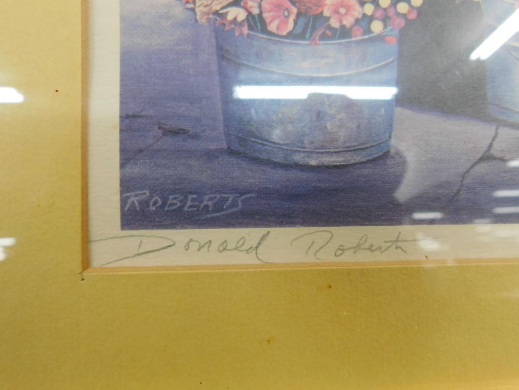 Pair of Pencil Signed Donald Roberts Prints - Charleston SC - Each 12" x 9.5"