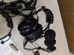 3 Sets Of Flight Headsets - All Working - 1-David Clarck Co. - 2-ASA - Plus Extras