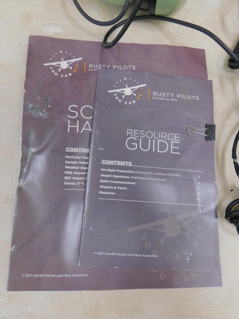 3 Sets Of Flight Headsets - All Working - 1-David Clarck Co. - 2-ASA - Plus Extras