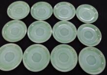 Fire King Jadeite Restaurant Ware - 12-6" Saucers - No Cups
