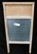 Vintage Columbus Washboard Co. Washboard with Glass Plate - 24" x 12"