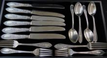 Sterling Silver - Misc. Flatware - 328 Grams Plus 6 Weighted Knives