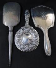 Sterling Silver - Group of 3 Weighted Vanity Mirrors