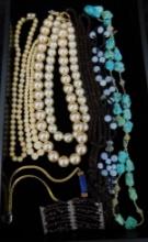 Tray Lot of Misc. Costume Jewelry - Some Signed