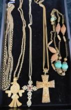 Tray Lot of Misc. Costume Jewelry - Some Signed