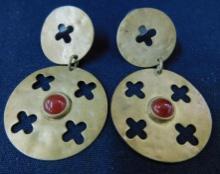 Vintage Costume Jewelry - Martha Sturdy - Pieced Earrings - Vancouver