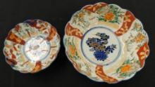 Chinese Footed Bowl - Hand Painted - 8.5" and 6" Round
