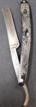 Vintage Tidioute Straight Razor - Art Nouveau Celluloid Case