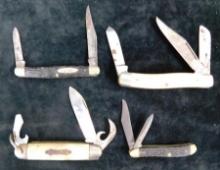 Group of 4 Pocket Knives - Kabar - Craftsman - Kamp King Plus One