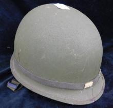 Vintage Korean War Military Hard Helmut - 7.5" x 11.25" x 9"