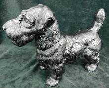 Modern Heavy Cast Iron "Scottie Dog" Door Stop - 9.25" x 13" x 5"