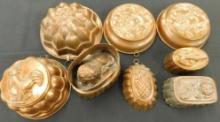 Lot of 8 Vintage Copper Molds