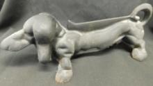 Vintage Dachshund Cast Iron Boot Scrape - 4.5" x 12.5" x 4.5"
