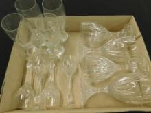 4 Lead Crystal Wine Glasses - 4 Lead Crystal Cordial Glasses - 4 Irish Coffee Glasses
