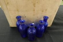 26 Vintage Cobalt Blue Poison Bottles - Each 3.75" Tall