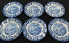 6 Royal Warwick 10" Plates - Lochs of Scotland - "Loch Oich" - All The Same