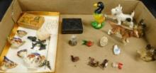 Box Lot of Misc. Miniature Glass and Porcelain Pieces