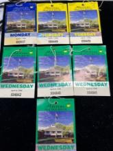 A lot of seven 1998 masters practice round Monday through Wednesday
