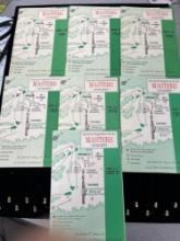 lot of seven 1966 through 1973 Masters spectator suggestions for the tournament