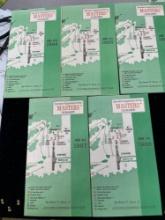 lot of five 1984 through 1988 Masters spectator suggestions for the tournament