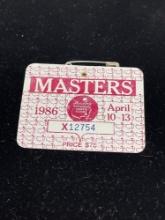 1986 Masters badge