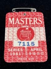 1981 Masters badge