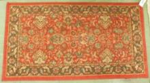 Small Entry Rug - Maroon-Brown-Beige-Blue - 45" x 24"