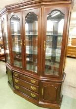 American Drew 2 Piece Lighted China Cabinet - 82" x 64" x 20"