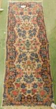 Small Entry Rug - Off White-Blue-Beige-Rose - 49" x 19"