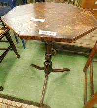 Oak Tilt Top Table - 27" x 19" x 19"