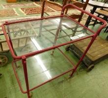 Metal and Glass Serving Cart - 31" x 27" x 16"