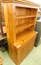 Pine Step Back Cupboard - 66" x 39" x 18"