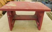 Red Stool - 11" x 17" x 10"