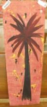 Southern Folk Art - Signed Ernest "Chicken Man" Lee - On Plywood - 36" x 12"
