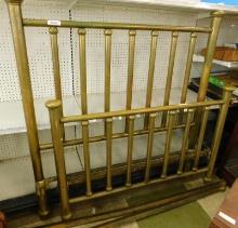 Full Size Brass Bed with Rails - 60" Tall