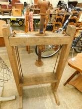 Antique Grape Press - No Bucket - 46.25" x 22.25" x 19.5"