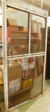 Vintage Screened Door - Metal Mesh - 83.5" x 42.5"