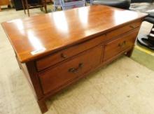 Modern Coffee Table with Double Sided Drawers - 19" x 44" x 24"
