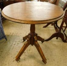 Round Occasional Table - Wheels - 30" x 24"