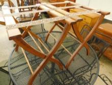 Pair of Vintage Luggage Racks - 20.5" x 22" x 14.5"