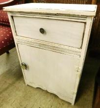 Painted 1 Drawer 1 Door Stand - 28" x 20" x 12"