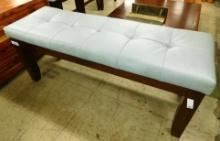 Faux Leather Topped Bench - 20" x 48" x 16"