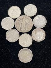 lot of silver coins