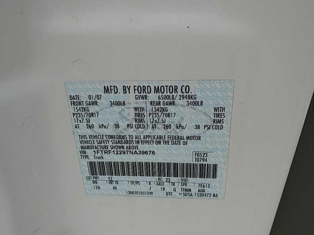 2007 Ford F150 XL