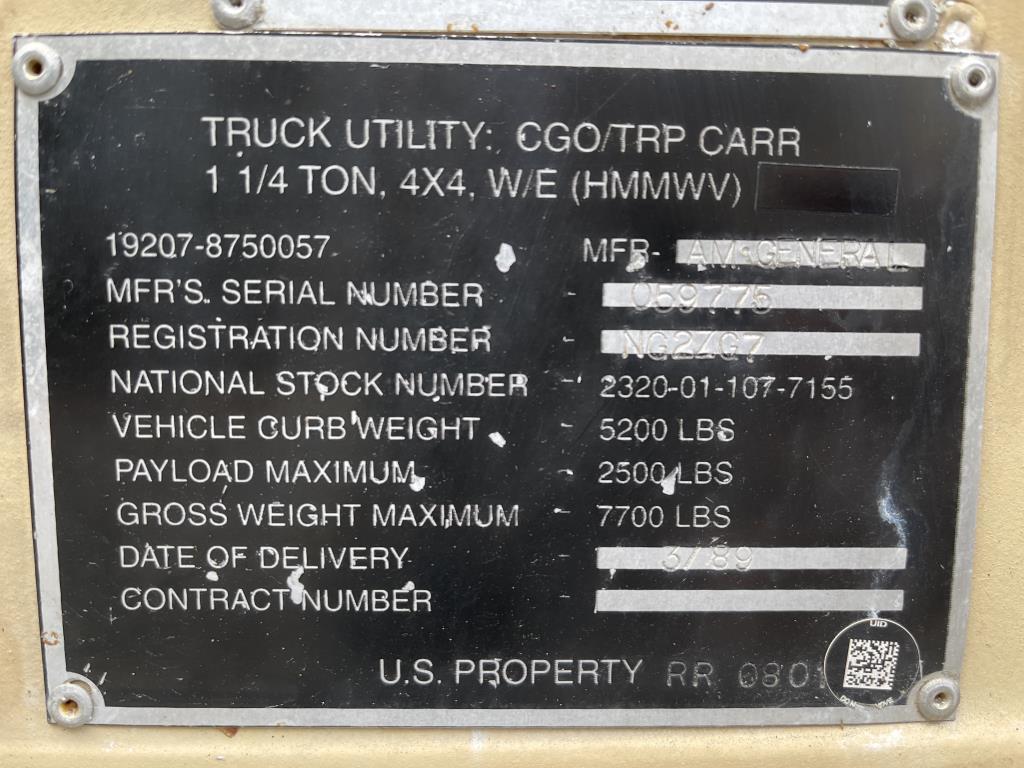1989 AM General Humvee