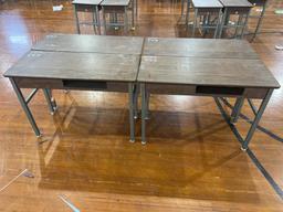 (4) Metal Frame Computer Desk