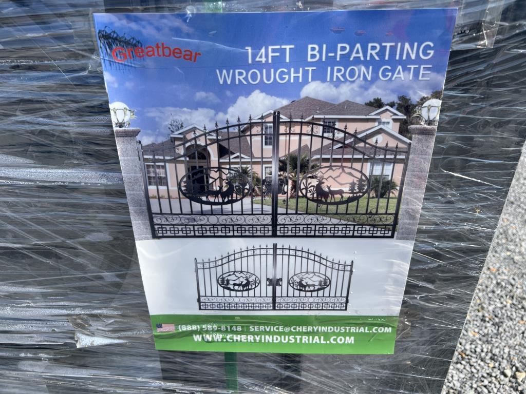 2024 Greatbear 14' Bi-Parting Wrought Iron Gate