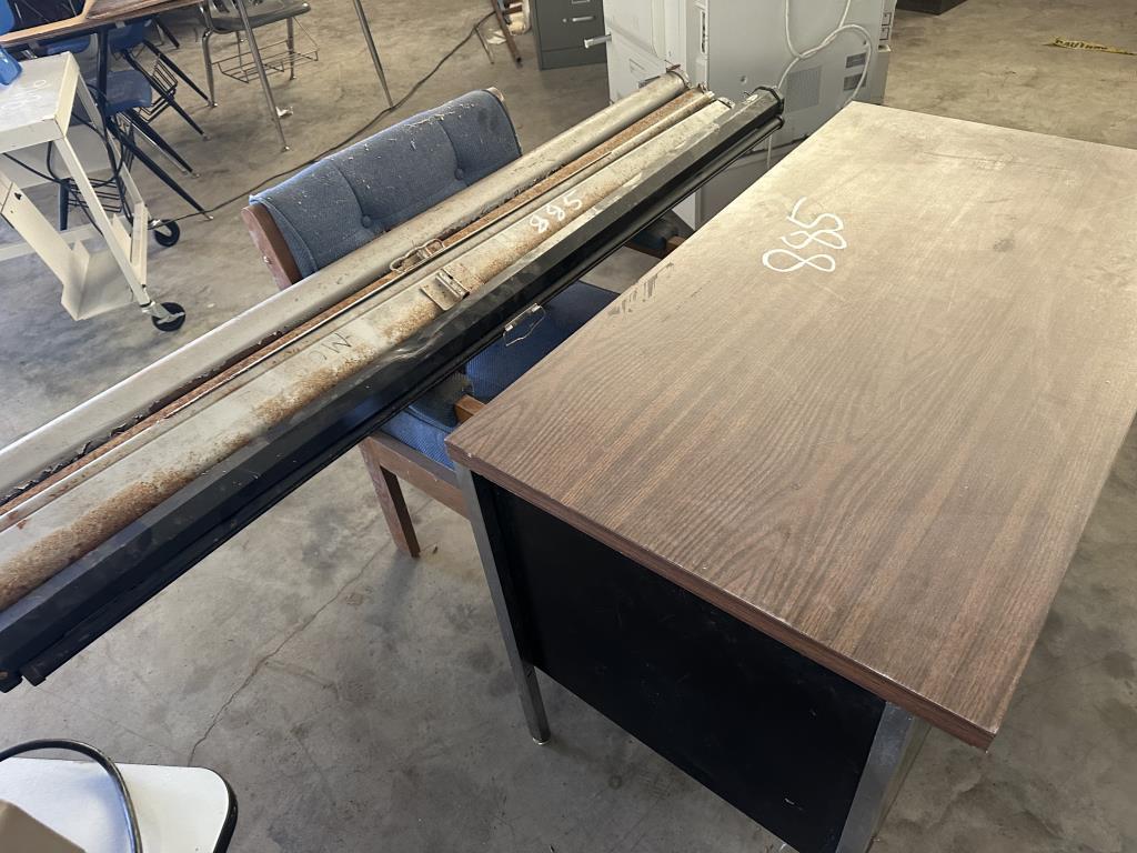 Table,Desk and projector screen