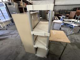 Filing Cabinet, Rolling Table and Storage Compartm